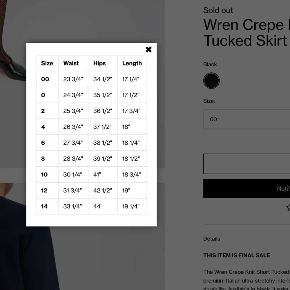 Tibi Wren Crepe Knit Skirt Size 0 NWT - Picture 6 of 8